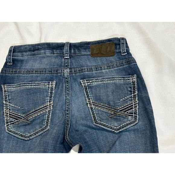 Buckle BKE Jeans Mens 28 R Alec Blue Straight Leg Casual Thick Stitch Western - Picture 1 of 6